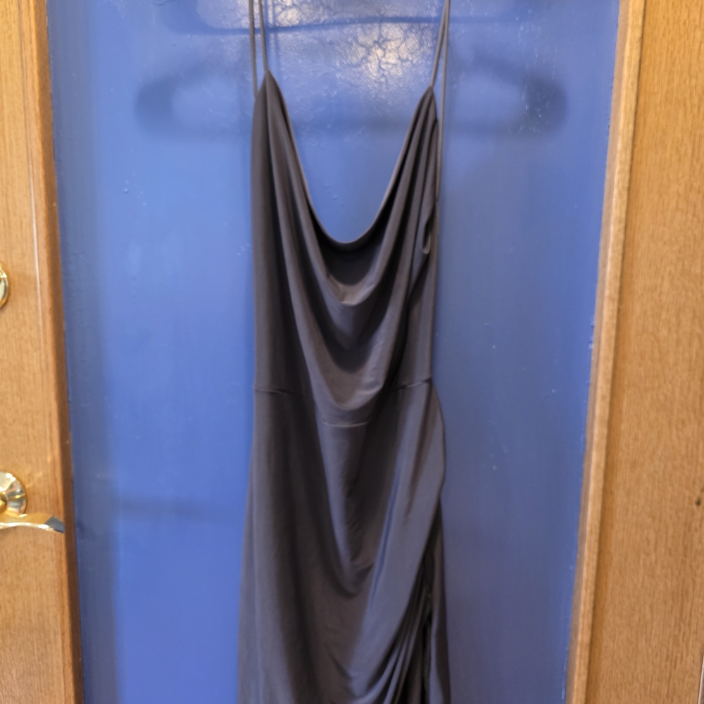 Charlotte Russe Charcoal Backless Dress